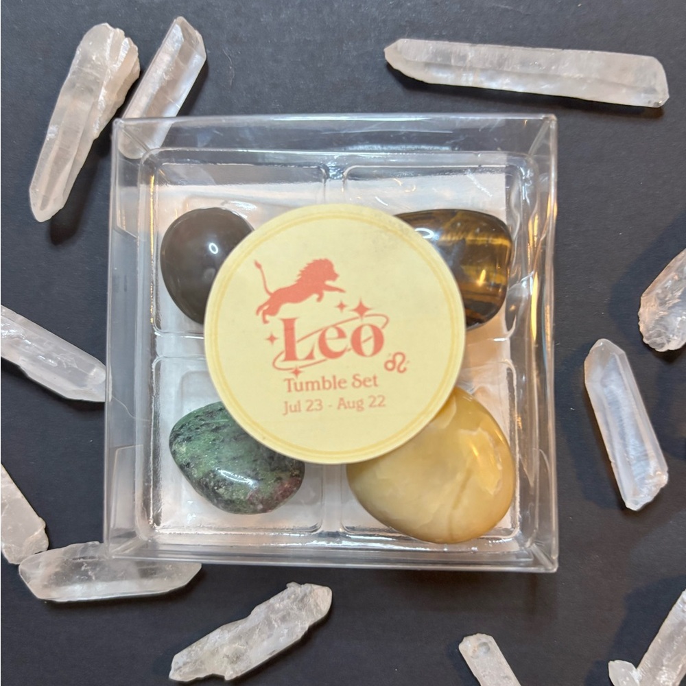Leo Zodiac Tumble Stone Set